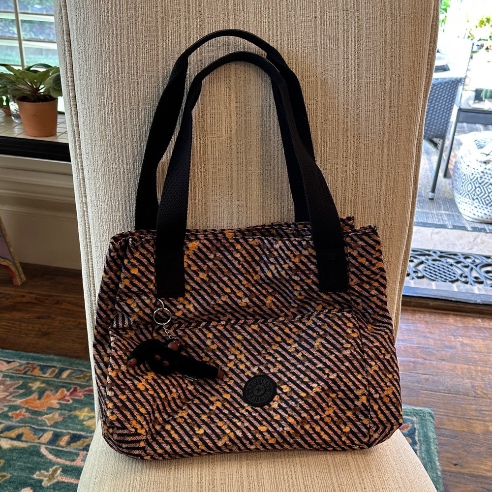 Kipling Black, Orange, Purple Shoulder Bag